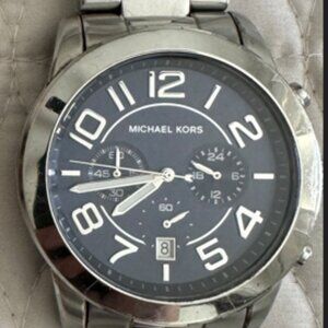 Michael Kors Collection - Oversized Runway Silver-Tone Watch